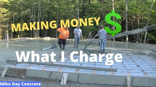 Pouring A Large Concrete Slab 60' X 36' (What I Charge To Install Slabs)