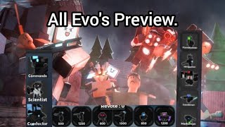 All Evo Preview | Roblox Box Tower Defense
