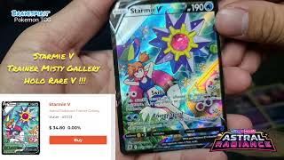 Starmie V Trainer Gallery Holo Rare V | Pokemon TCG Astral Radiance Booster Box Pull