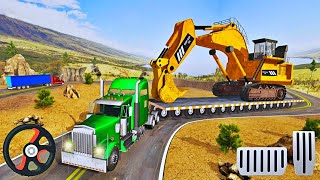 Construction Machines Transporter Truck - Heavy Duty Machines Cargo Transport - Android Gameplay screenshot 4