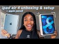 BRAND NEW iPad Air 4th Generation + Apple Pencil 2nd Generation 2020 Unboxing + Review| sky blue