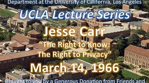 Jesse Carr lecturing at UCLA 3/14/1966
