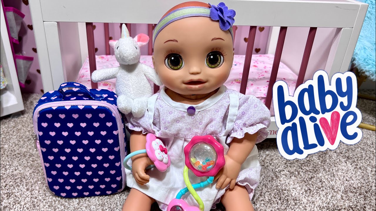 Baby Alive Real as Can Be Lexi Packing Suitcase for Grandmas House