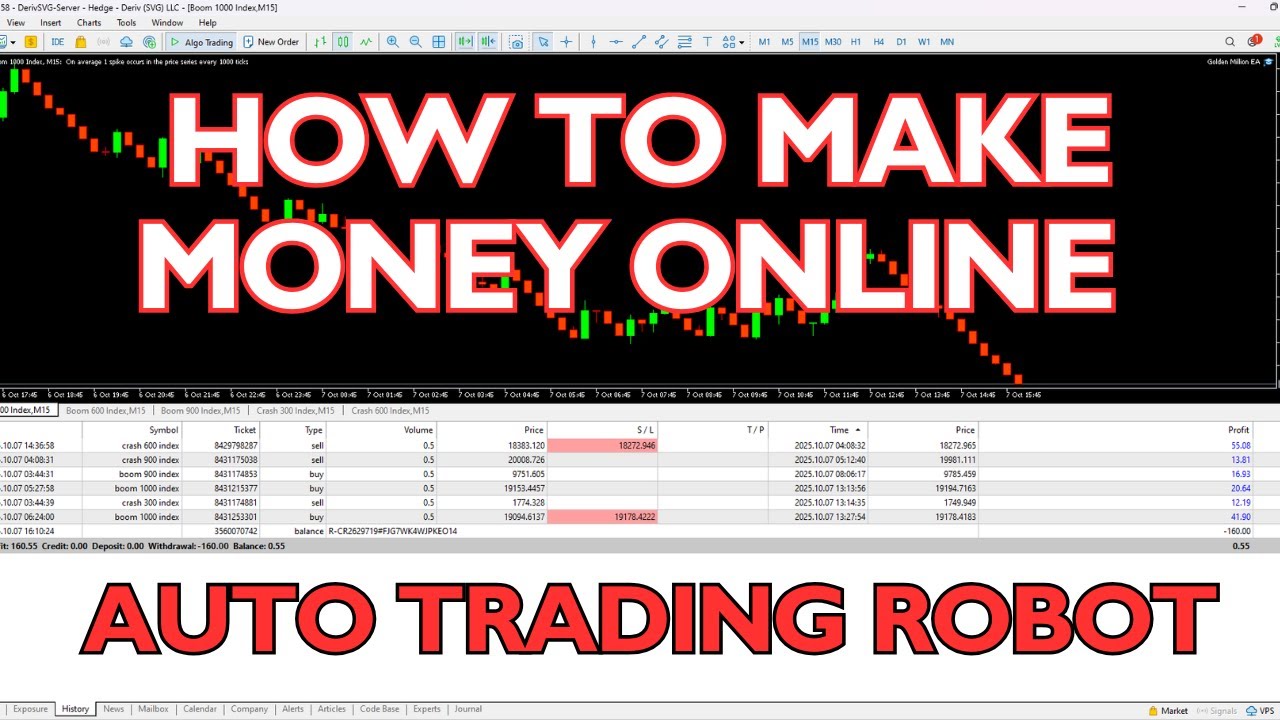 How to Make Money Online with Boom & Crash Auto Trading Robot | Earn Daily with AI Trading System