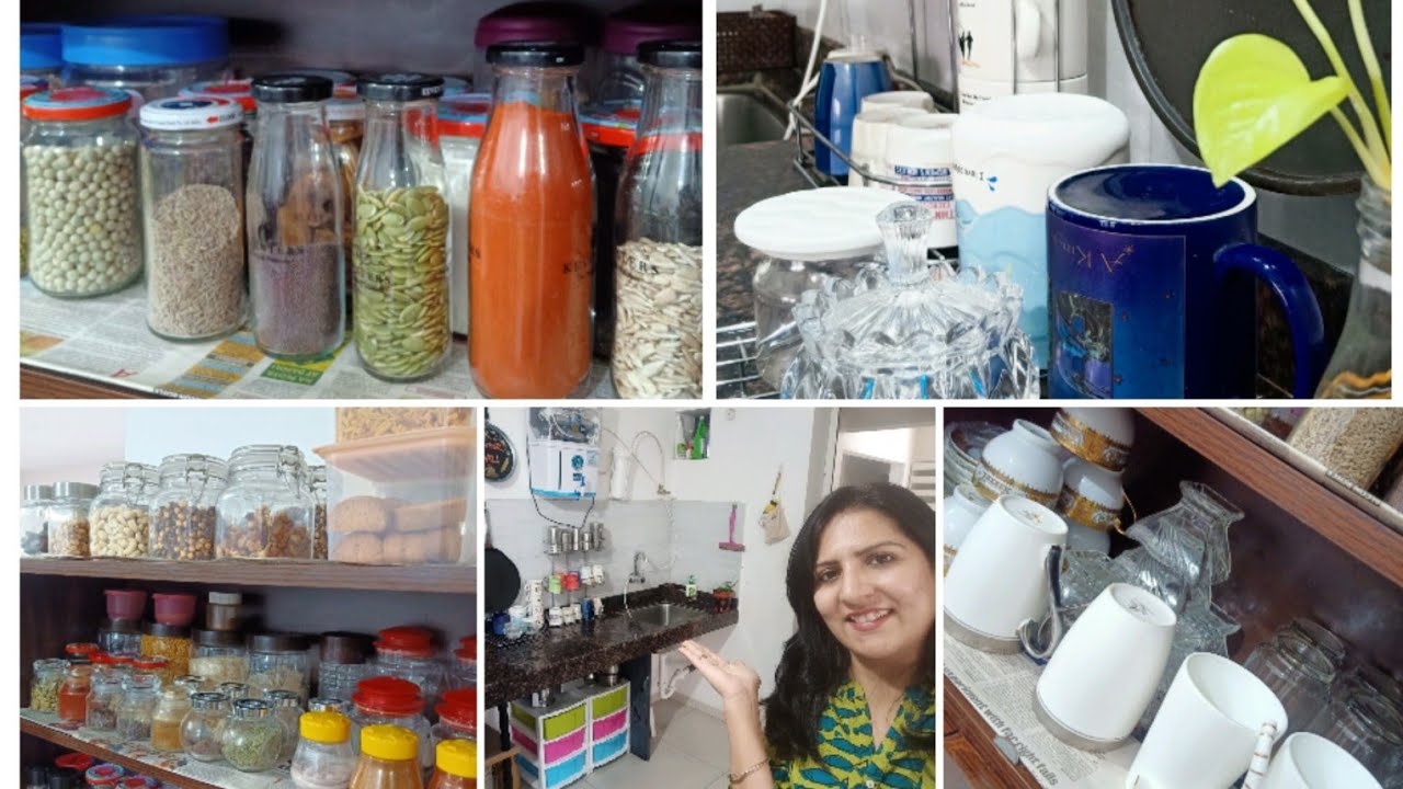 Minimalist Indian Kitchen Tour |Non-Modular Kitchen Organization|Simple Indian Kitchen Tour(hindi)😊💗