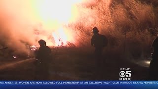 Early Morning Grass Fire Contained In East San Jose Foothills