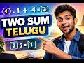DSA Journey Day 1 | Two Sum Problem Explained in Telugu | LeetCode Problem in Telugu
