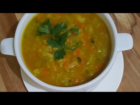شوربة الملفوف والجزر اللذيذة