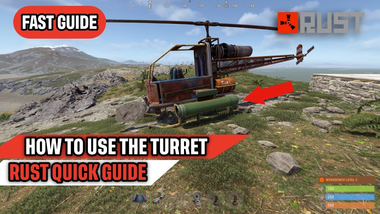 How to Use The Turret in The Attack Helicopter Rust Quick Guide - YouTube