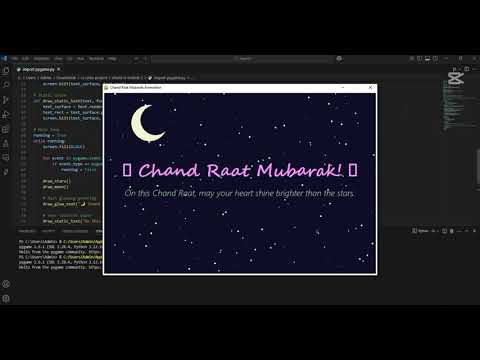 Celebrate Chand Raat with Special  Animation | Python Project