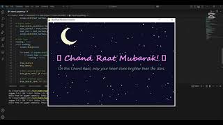 Celebrate Chand Raat with Special  Animation | Python Project