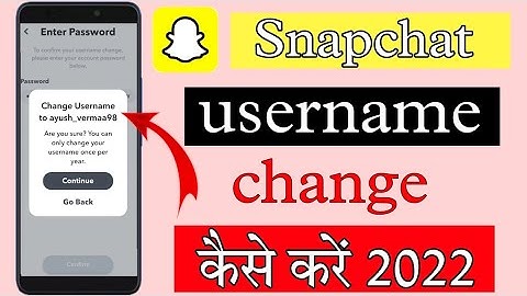 🔥 How to change snapchat username kaise karen / snapchat username change kaise kare in hindi 2022