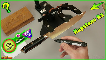 How to sharpen a knife like a razor sharps at home using a sharpener Hapstone R2 BLACK from Ukraine