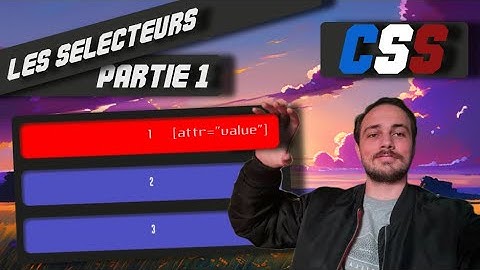 Les sélecteurs | 1. Attributs & Valeur