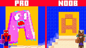 NOOB vs PRO: I Cheated In a Alphabet Lore Build ! (Letter A)