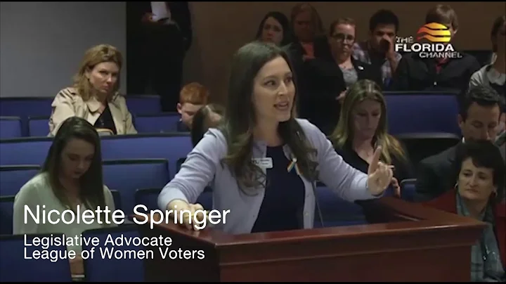 Nicolette Springer, League of Women Voters, at Flo...