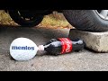 Car vs coca cola and balloon of mentos  experiment  crush bang show