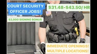 TOP PAYING LAW ENFORCEMENT & SECURITY JOBS! WEEKLY POSTINGS! COURT SECURITY JOBS - $31.48-$43.50/ HR