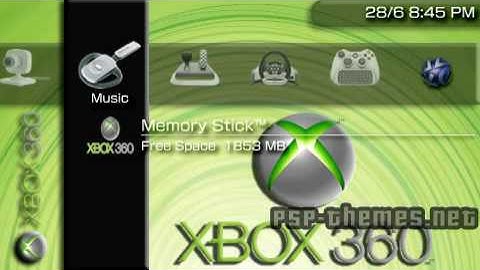 PSP Theme Xbox 360 Theme 1 PSP-Themes.NET
