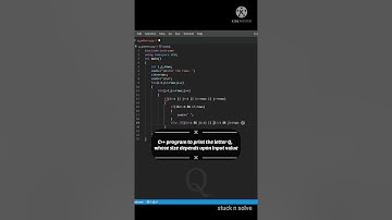C++ program to print the letter Q star pattern ,whose size depends upon input| #shorts #cpp