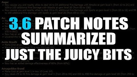 Path of Exile’s 3.6 Patch Notes Summary - Just the Important Bits