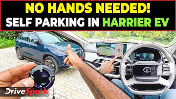 Tata Harrier EV Self & Remote Parking Demo | Hands Free Park Assist Explained!