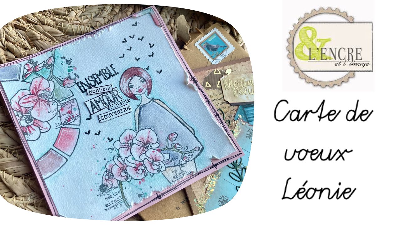 Carte de vœux Léonie 2026 avec l’encre et l’image 
