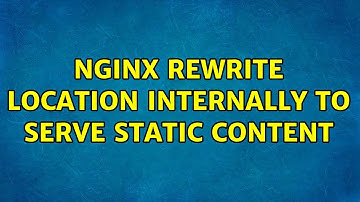 Nginx rewrite location internally to serve static content (2 Solutions!!)