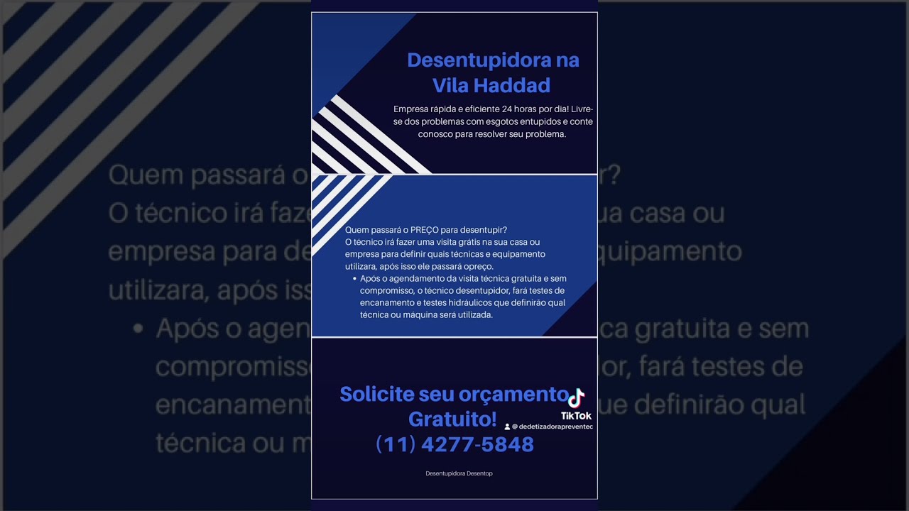 Desentupidora na Vila Haddad (11) 4277-5848 Melhor Preço #desentupidora #desentupimento
