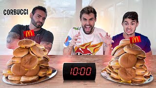ULTIMO A PARAR DE COMER CHEESEBURGER DO MCDONALDS GANHA 5000R$!! ( COM CORBUCCI EATS )