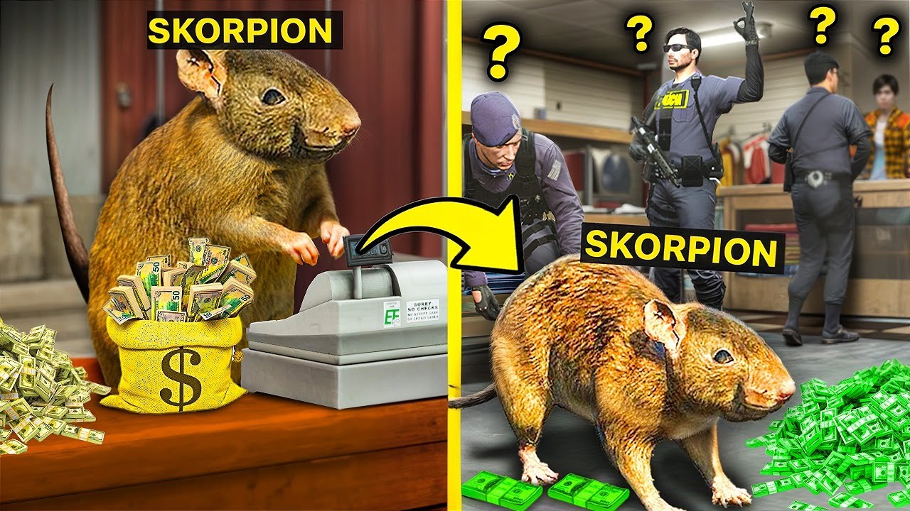 ROUBEI a loja sendo um RATO!! (GTA 5 rp)