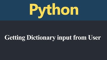Getting Dictionary input from User in Python (Hindi)