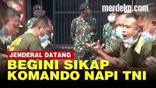 Cara Napi TNI Sambut Kedatangan Jenderal Bintang Satu di Lapas Militer