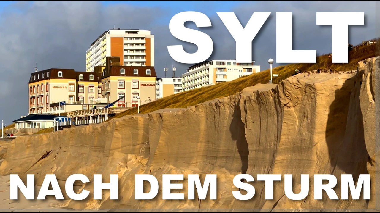 Sturmtief über Sylt: 120 km/h Wind ⚠️🌊 Sturmschäden nach der Sturmflut an der Nordsee [4K UHD]