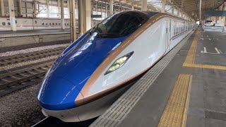 JR東日本E7系新幹線(ニイF36編成)とき322号東京行き 越後湯沢駅13番線発車シーン 2026.8/15