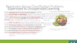 Math for Big Data, Lecture 21,  Team 2,  Statistical Learning