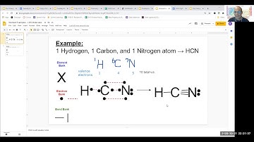 Lewis Structure for the molecule HCN