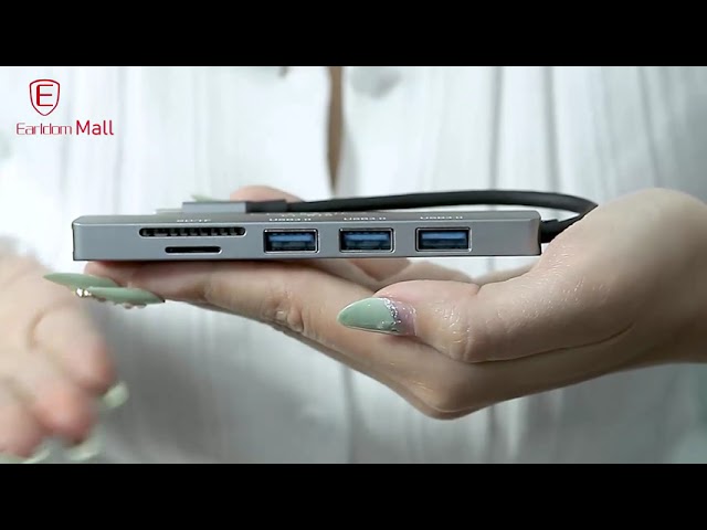 Earldom Hdmi Usb 6-in-1 Hub Adapter With Hub 3xusb 3.0