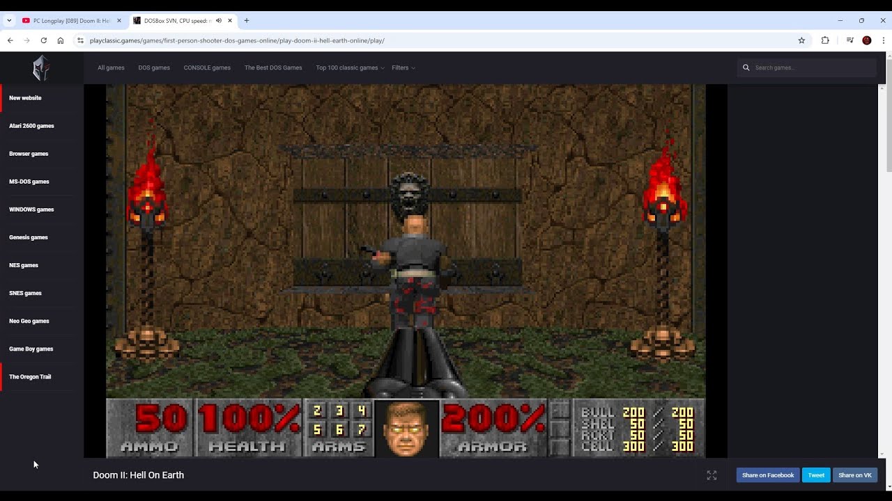 Doom 2 Hell On Earth M20 PC 1994 Cheats Code Doomguy Walkthrough Part ...