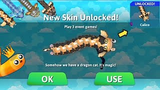 Snake.Io 🐍 New Dragon Knights Event Skin CALICO Unlocked! Epic Snakeio Gameplay