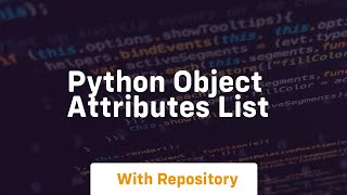 python object attributes list