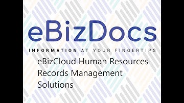 Introducing eBizCloud Human Resources HR Records Management Solutions