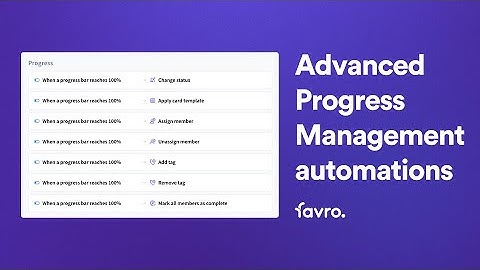 Advanced Progress Management automations