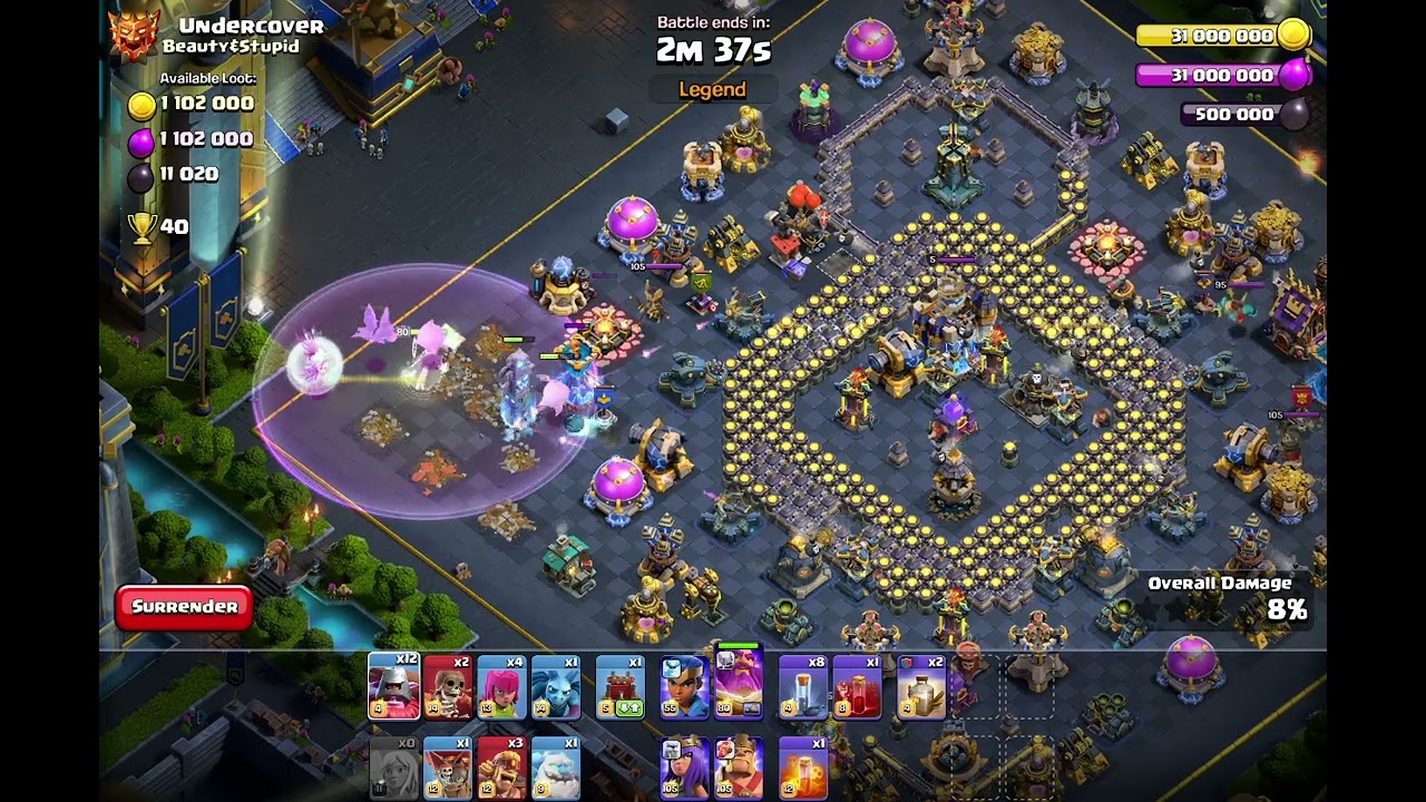 First Blood in Legend League,TH 18 Thrower with Totem spell Attack Strategy!!!✌