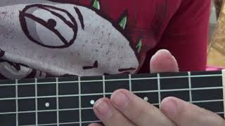 how to play f, f# major, minor, 7, minor 7 on ukulele