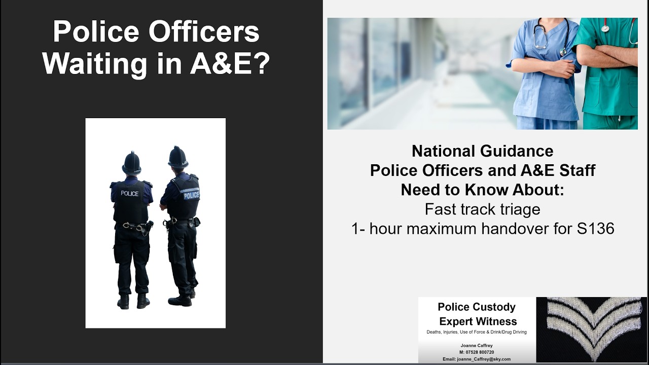 Police Officers Waiting at A and E. National agreements for fast track ...