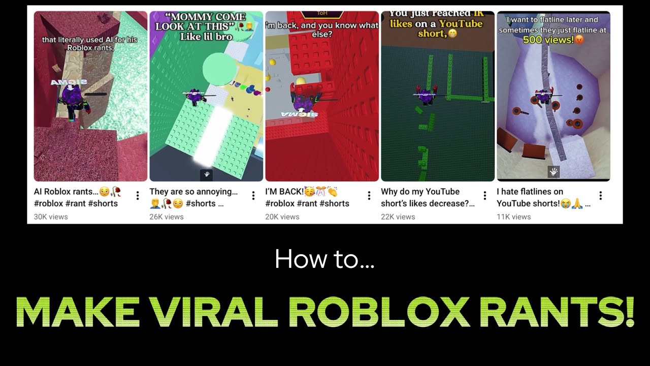 Robolx Rant Layout How to MAKE VIRAL ROBLOX RANTS in MINUTES! - YouTube
