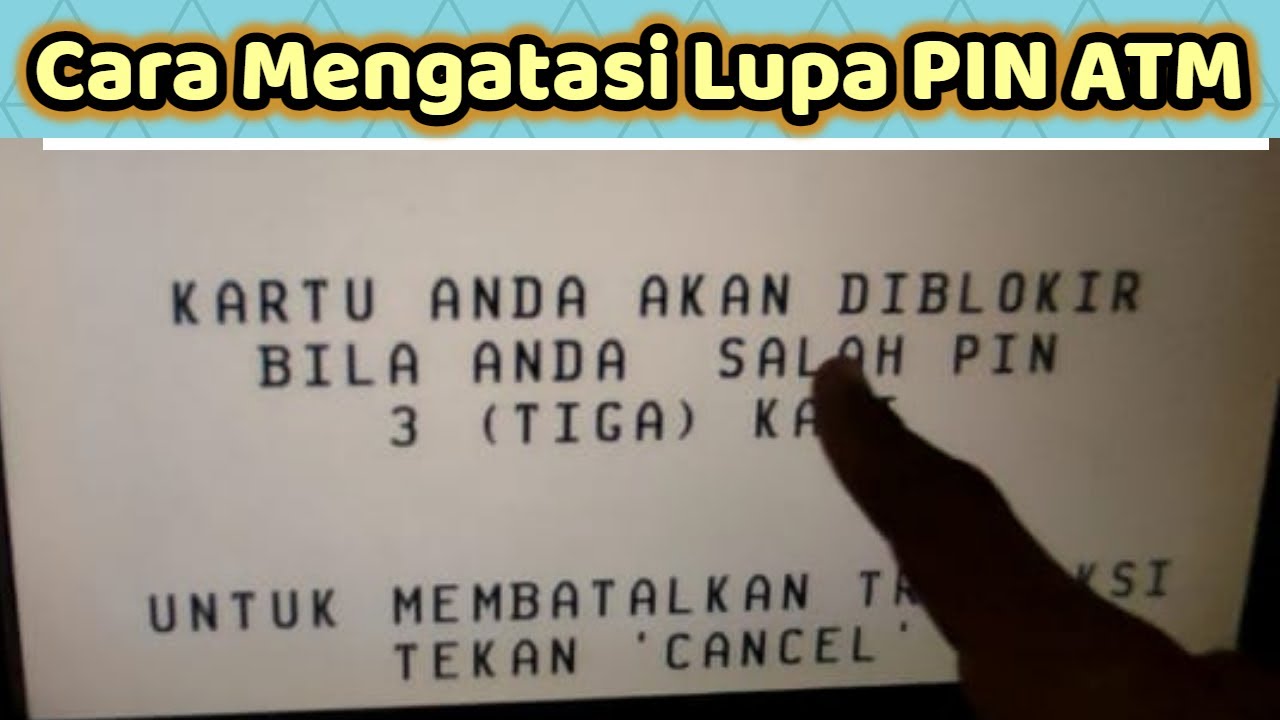 Tips Agar Kartu ATM Tidak Diblokir Bila Salah PIN.... YouTube