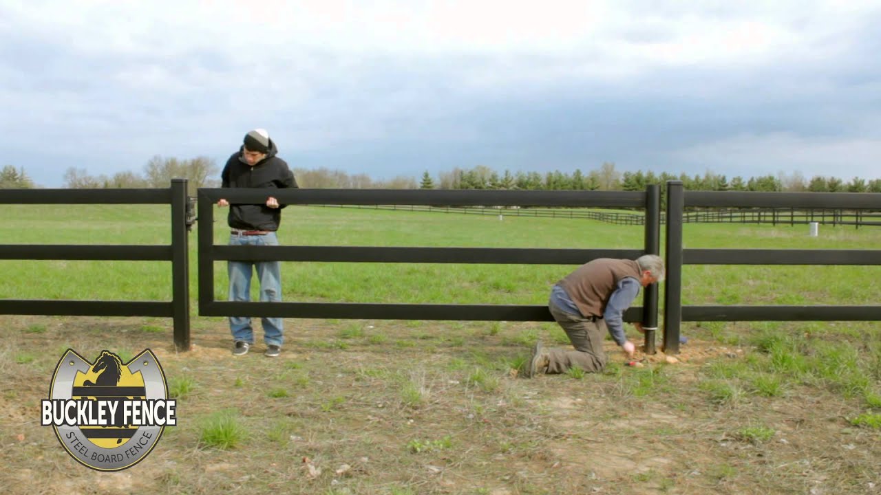 Steel board gate installation youtube