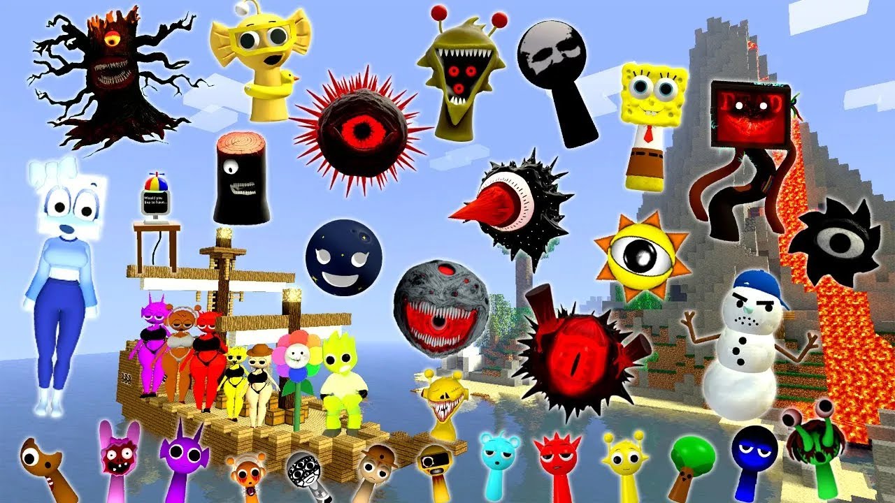 MINECRAFT EVOLUTION OF MR SUN & MISS SPRUNKI INCREDIBOX COOL AS ICE SPARTAN KICKING in Gmod